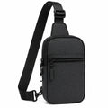 Borsa a tracolla 16 x 6 x 28 cm in tessuto nero con tracolla regolabile