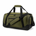 Borsa sportiva 50 x 25 x 25 cm in poliestere verde e nero con tracolla regolabile