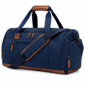 Borsa da viaggio 50 x 25 x 28 cm in tessuto blu navy con tracolla e tasche