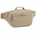 Marsupio 32 x 9 x 16 cm in tessuto beige con tasche zip stile urbano