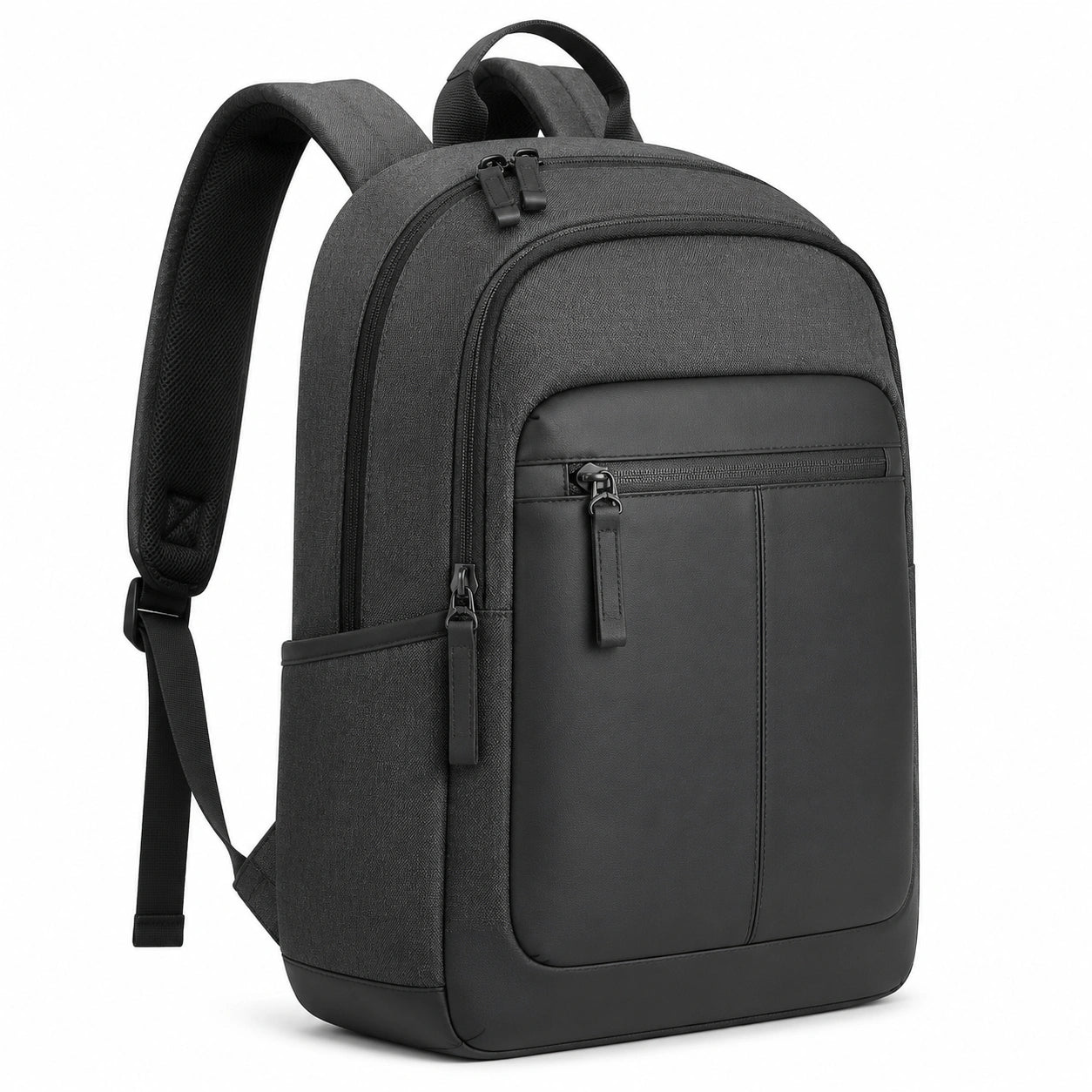 Zaino porta PC 30 x 15 x 43 cm nero in tessuto sintetico con tasche e spallacci imbottiti