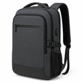 Zaino porta laptop 30 x 16 x 45 cm in tessuto sintetico nero con tasche e spallacci imbottiti