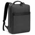 Zaino porta computer 30 x 12 x 42 cm in tessuto grigio scuro con tasca frontale
